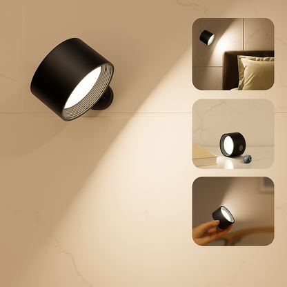 LAMPARA LED DE PARED INALAMBRICA RECARGABLE 360°