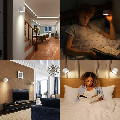 LAMPARA LED DE PARED INALAMBRICA RECARGABLE 360°