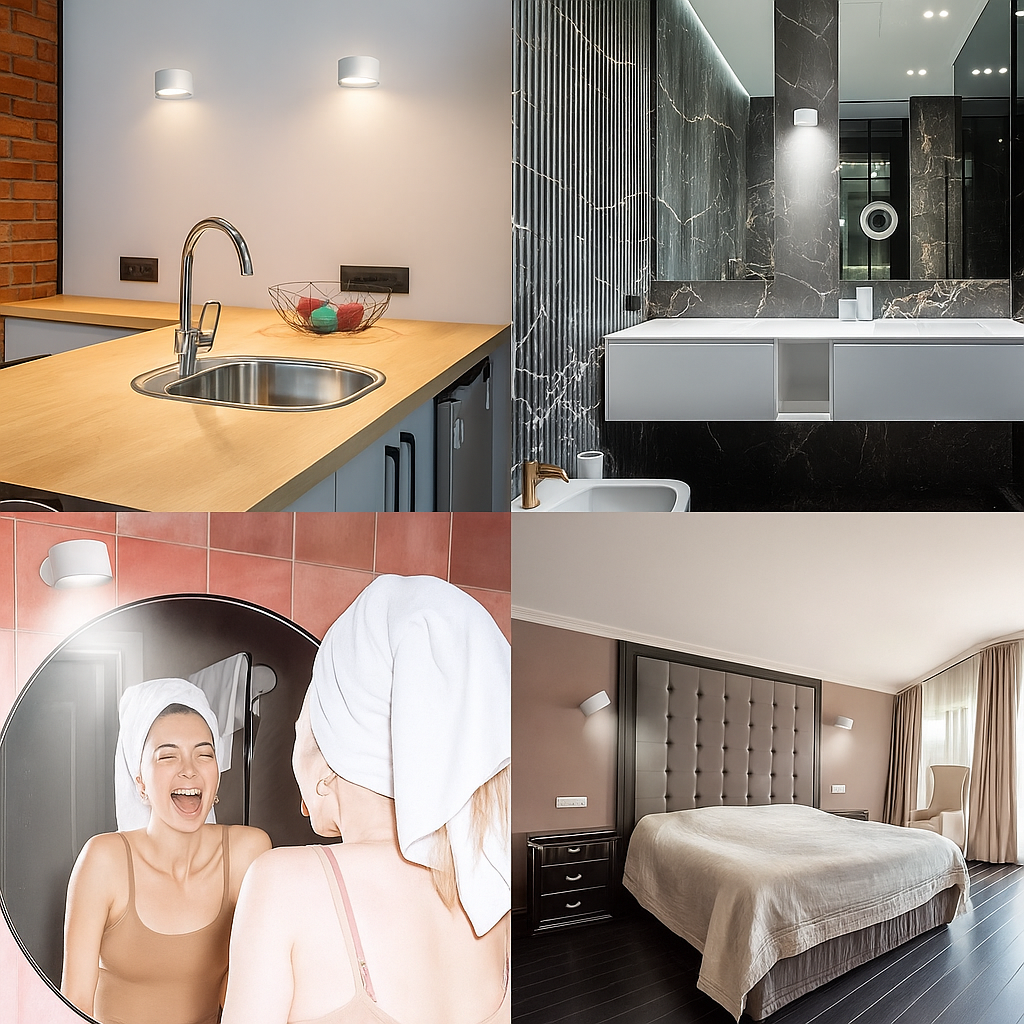 LAMPARA LED DE PARED INALAMBRICA RECARGABLE 360°